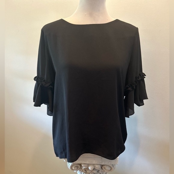 EMILIO PEPE ITALY Black top. Size Large ring accent back cutout 0119 - Picture 1 of 6